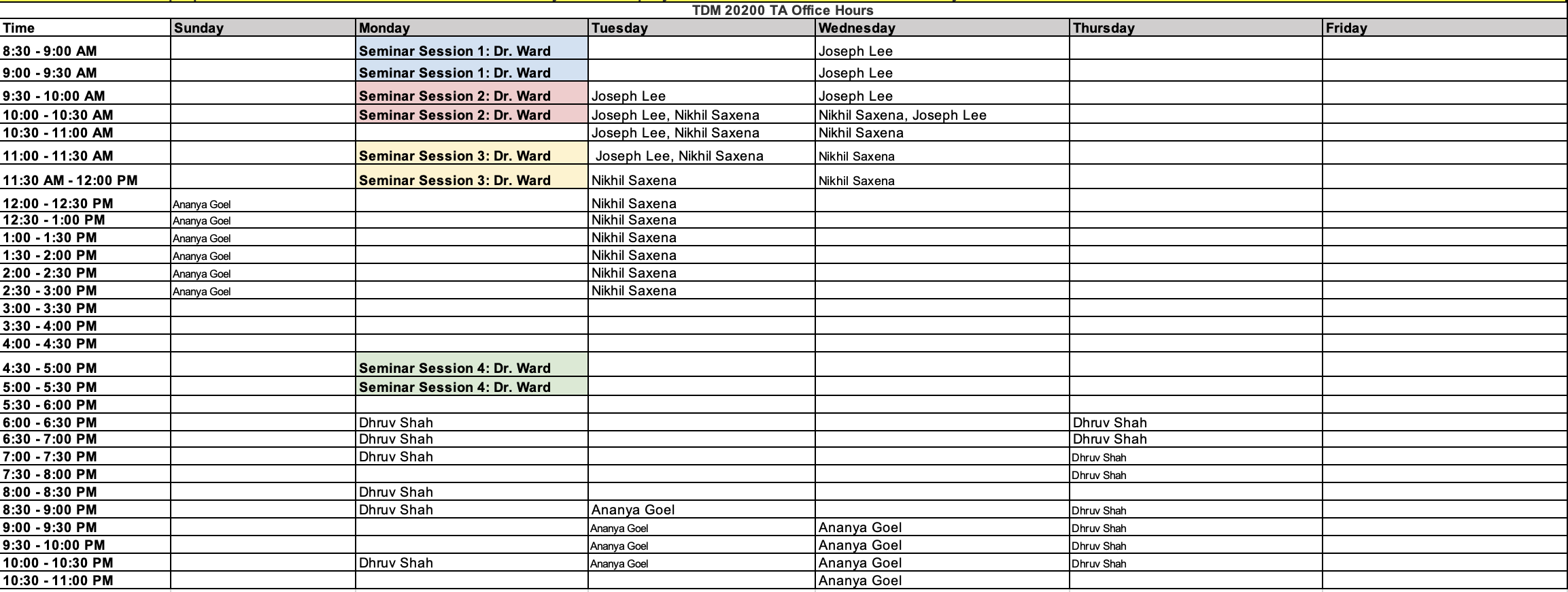 TDM 202 Office Hours